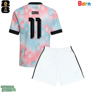 Belgien Jeremy Doku #11 Replika Babytøj Udebanesæt Børn VM 2026 Kortærmet (+ Korte bukser)